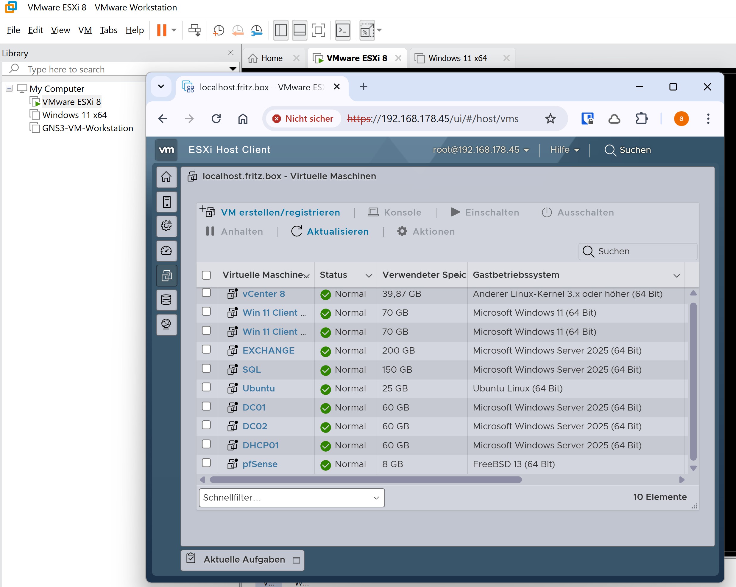 Homelab-Migration mit VMware Workstation ESXi-VM sichern und wiederherstellen